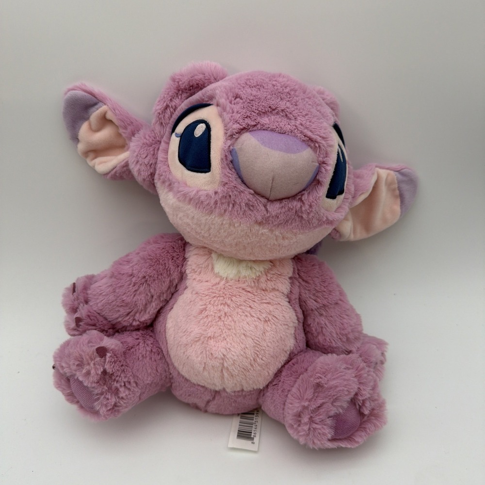 LARGE DISNEY LILO AND STITCH STUFFED PLUSH ANGEL 12"PINK AND PURPLE